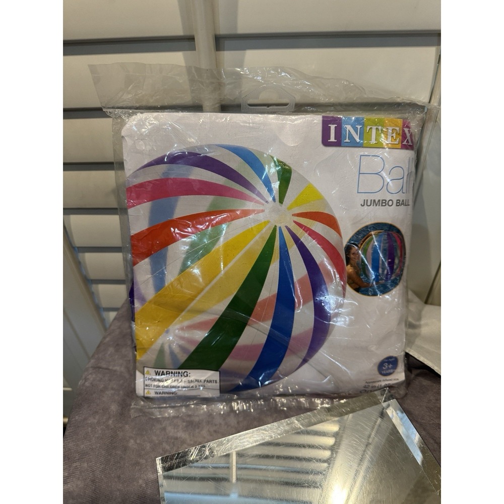 Intex The Wet Set #59605 Jumbo Inflatable 48" Rainbow Beach Ball 2002